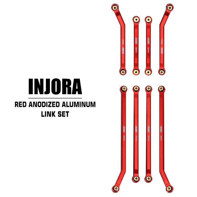 INJORA 8PCS Aluminum High Clearance 4 Links Kit for Axial SCX24 Jeep Gladiator