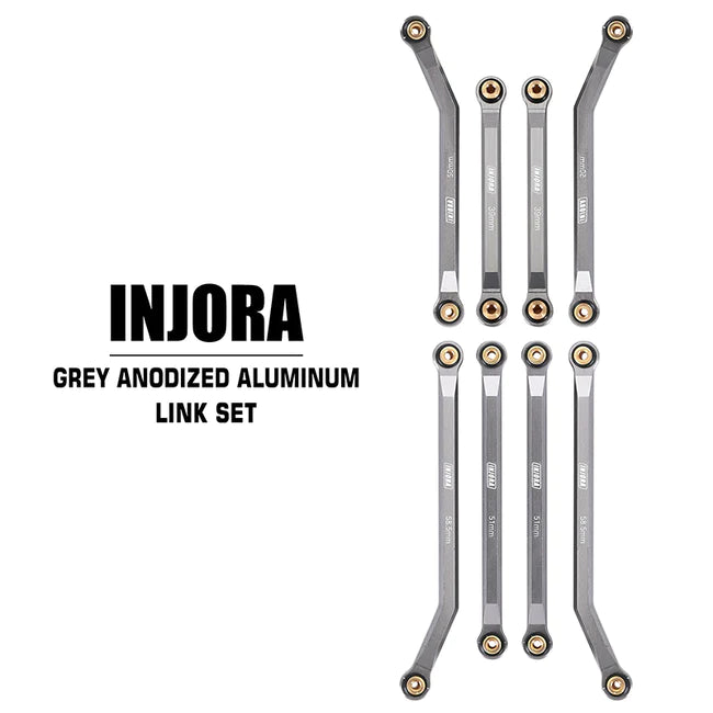 INJORA 8PCS Aluminum High Clearance 4 Links Set for Axial SCX24 C10 Jeep Wrangler Bronco