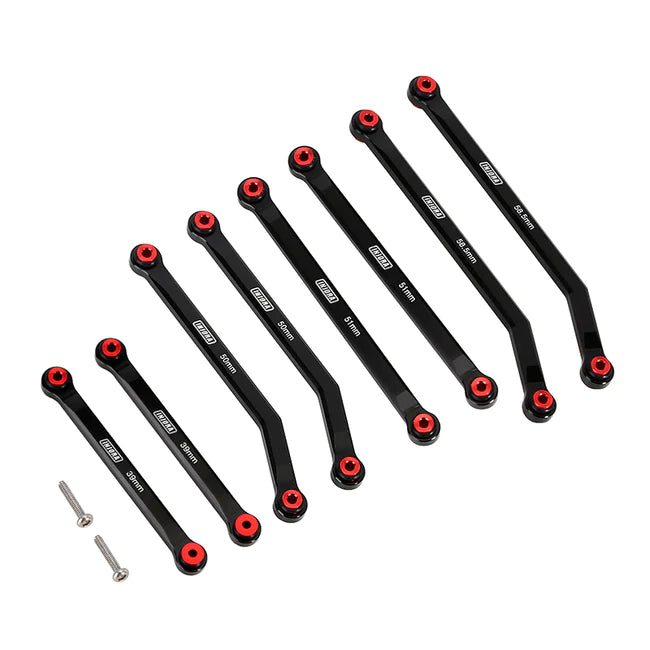 INJORA 8PCS Aluminum High Clearance 4 Links Set for Axial SCX24 C10 Jeep Wrangler Bronco