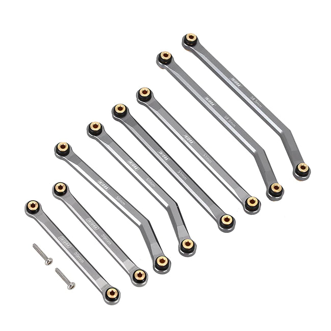 INJORA 8PCS Aluminum High Clearance 4 Links Set for Axial SCX24 C10 Jeep Wrangler Bronco