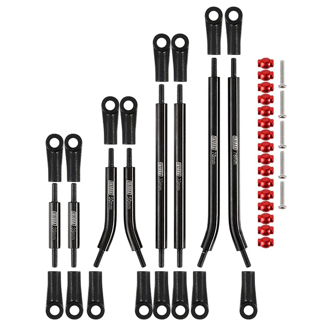 INJORA 8PCS Stainless Steel High Clearance 4 Links Set for Axial SCX24 Jeep Gladiator