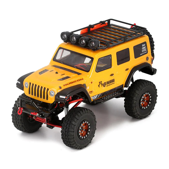 INJORA Roof Rack Luggage Carrier With Spotlights For Axial SCX24 Jeep Wrangler JLU WITH SQUARE LIGHT