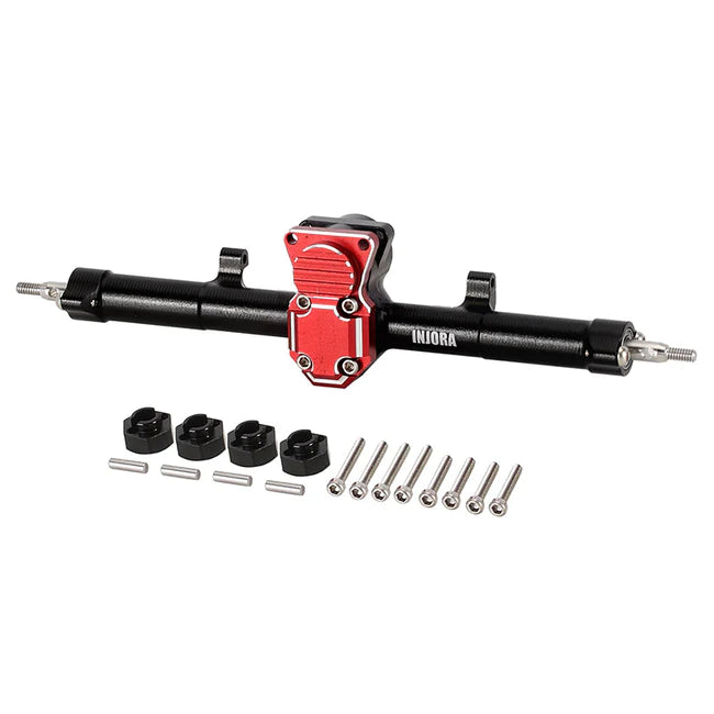 INJORA +4mm Extended Aluminum Front Rear Axles Set for Axial SCX24 Upgrades
