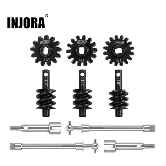 INJORA +4mm Steel Dogbone Shafts Overdrive for INJORA +4mm Extended SCX24 Axles