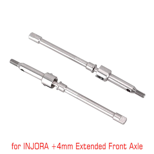 INJORA +4mm Steel Dogbone Shafts Overdrive for INJORA +4mm Extended SCX24 Axles