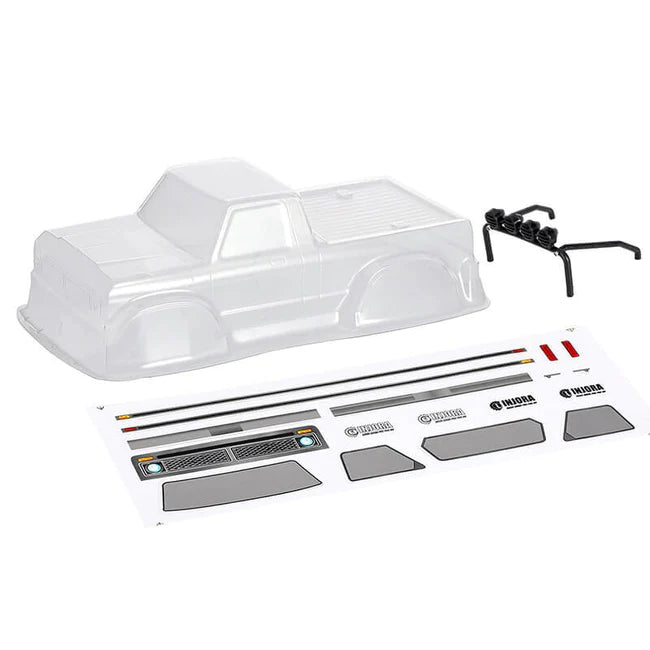 INJORA Ford F150 Clear Body Shell with Roll Cage for Axial SCX24