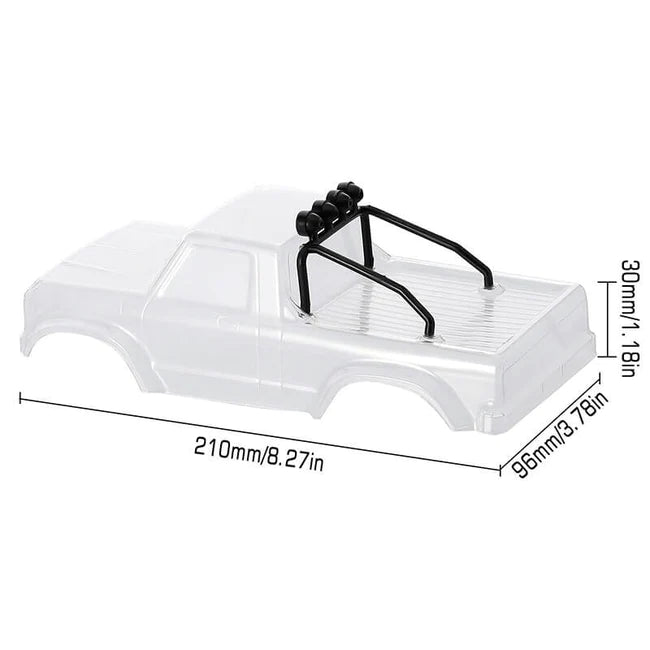 INJORA Ford F150 Clear Body Shell with Roll Cage for Axial SCX24