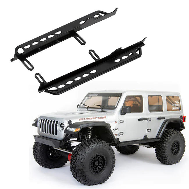 INJORA 2PCS Rock Sliders Metal Pedal For 1/6 SCX6 Jeep Wrangler