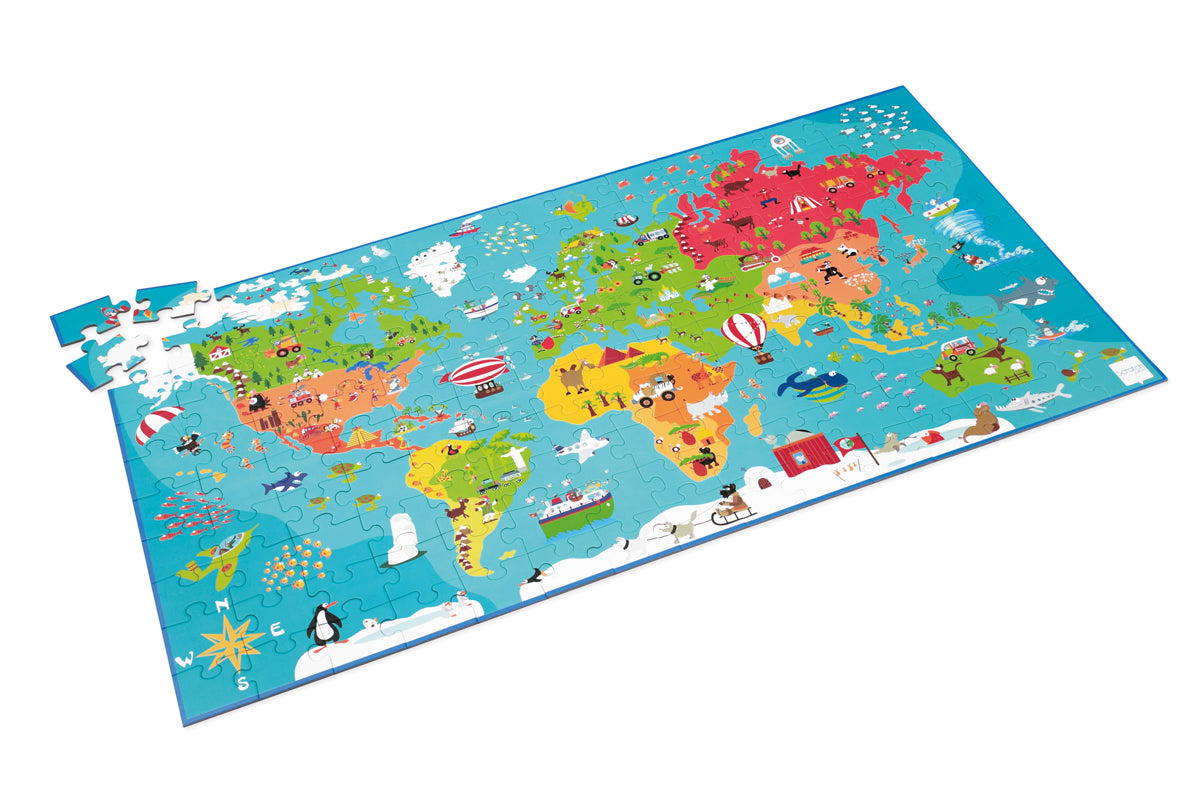SCRATCH EUROPE - PUZZLE XXL 150PCS - WORLD MAP