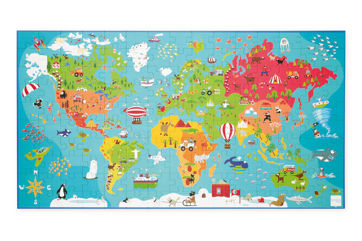 SCRATCH EUROPE - PUZZLE XXL 150PCS - WORLD MAP