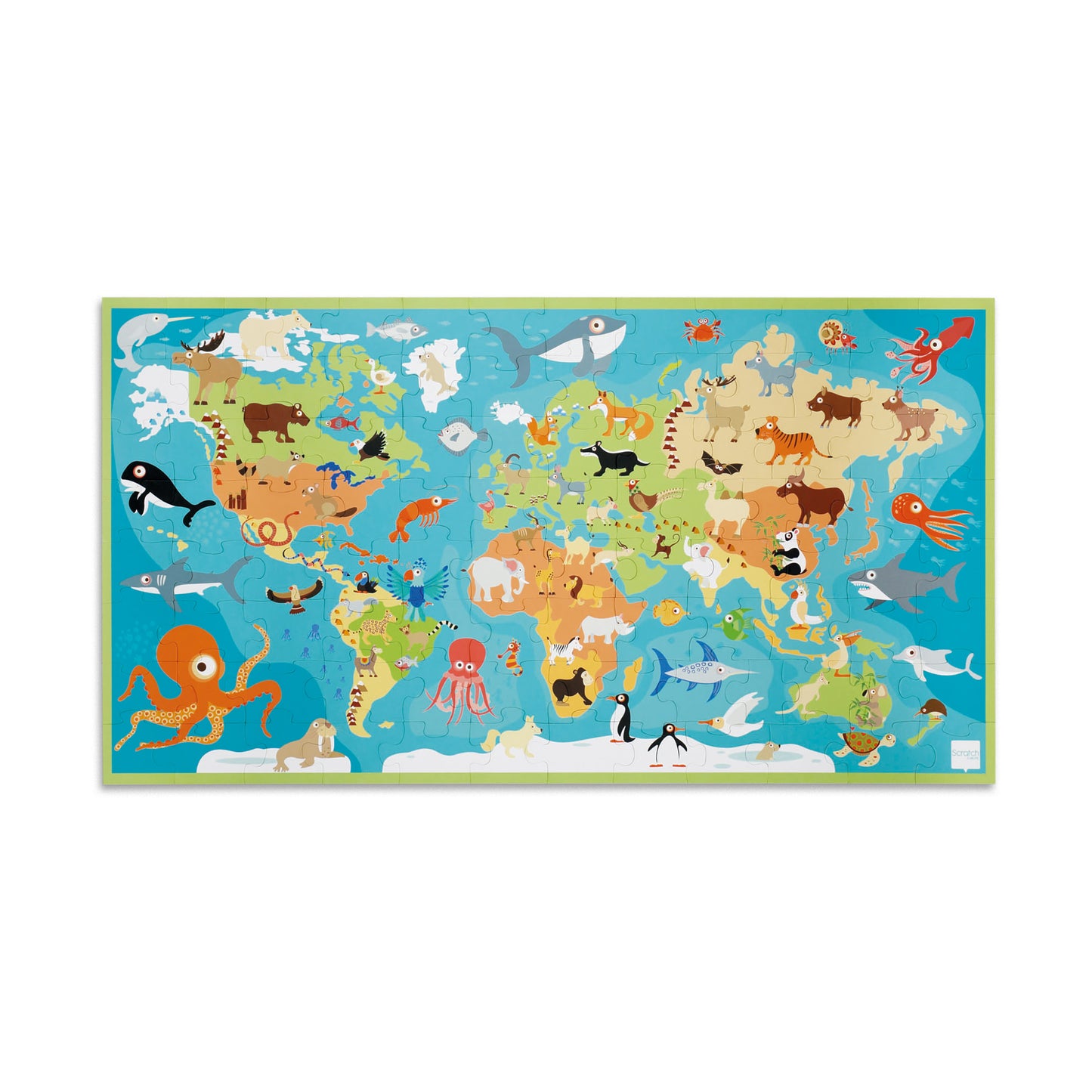 SCRATCH EUROPE - PUZZLE XXL - 100PCS - ANIMALS OF THE WORLD