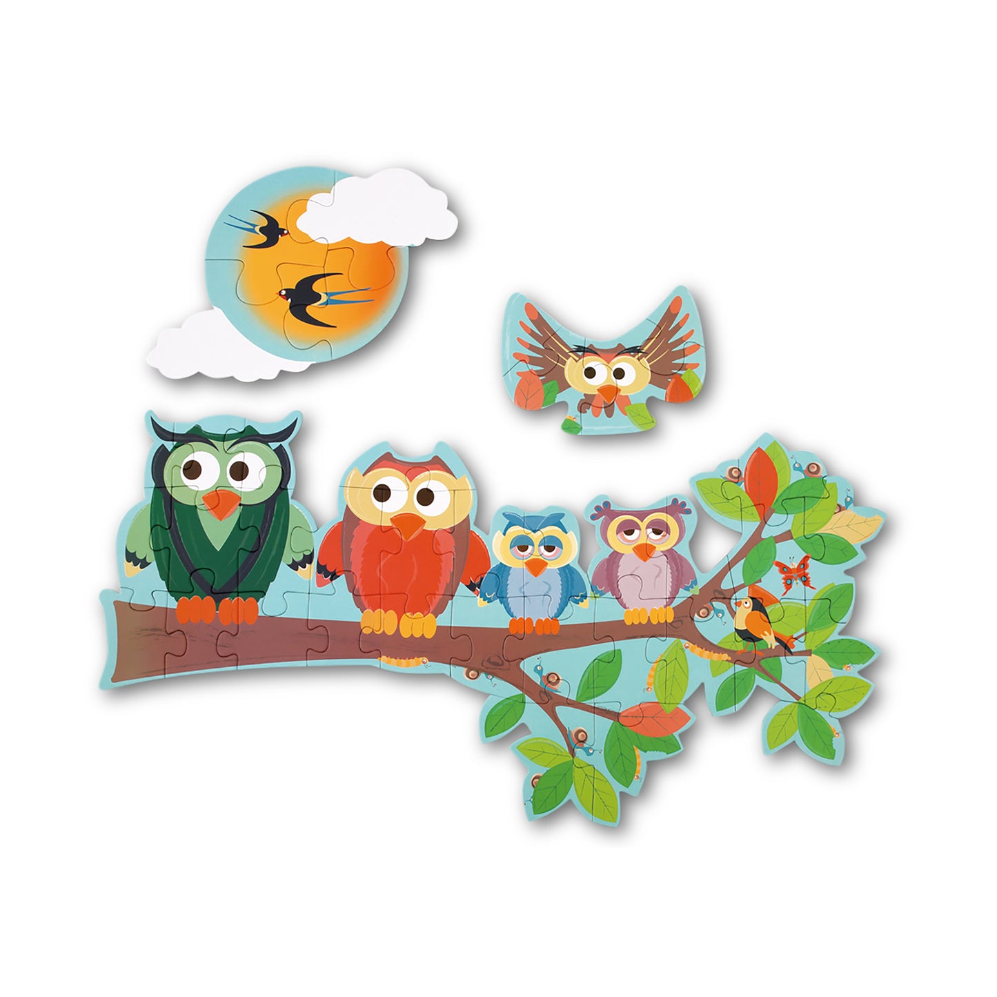 SCRATCH EUROPE - PUZZLE 39PCS - 2-SIDED - OWL DAY/NIGHT