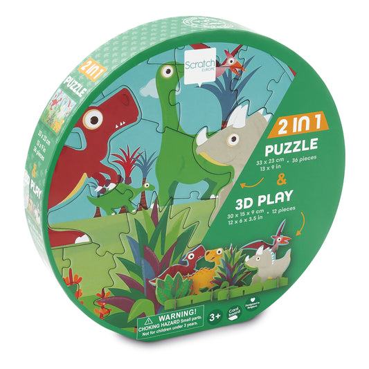 SCRATCH EUROPE - PLAY PUZZLE - 3D DINOSAURS