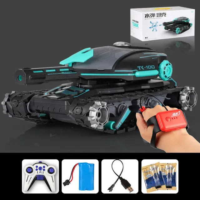 Tank Fight Water Bullet Launch 2.4G Remote Control SKYCC02 Car 360 Degree Spin RC tank For Kids