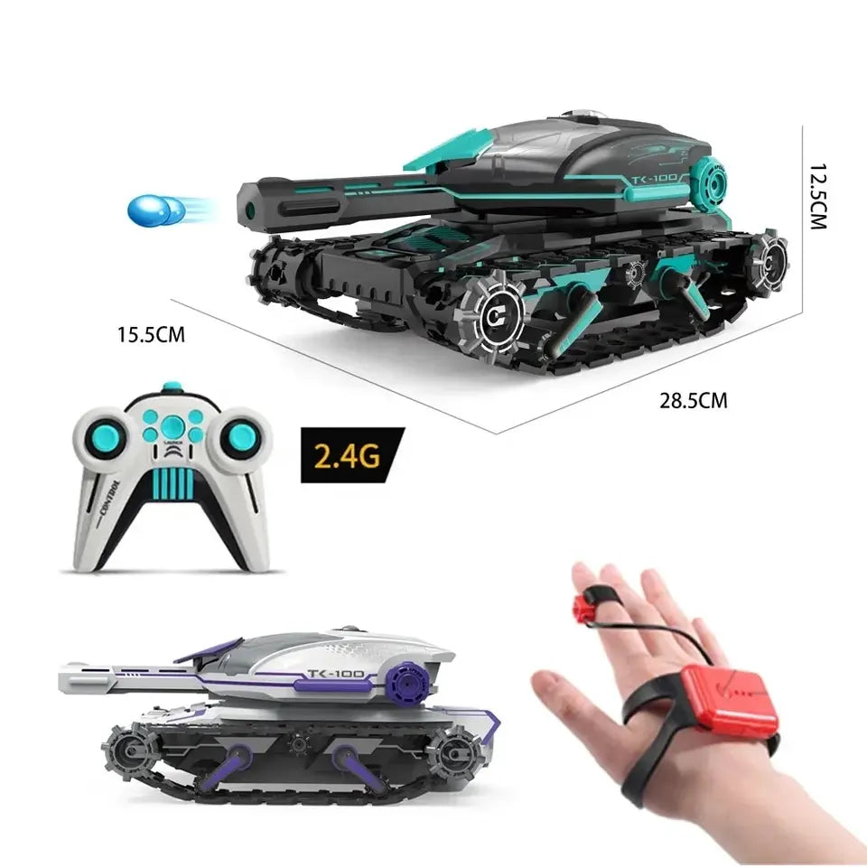 Tank Fight Water Bullet Launch 2.4G Remote Control SKYCC02 Car 360 Degree Spin RC tank For Kids