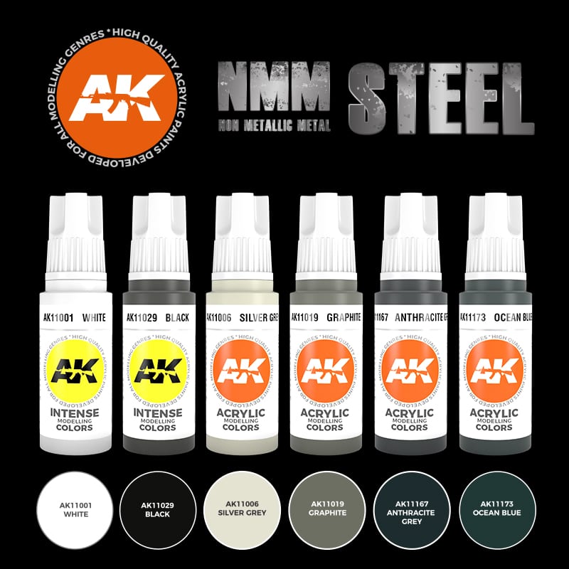 AK Interactive Acrylic Non Metallic Metal: Steel