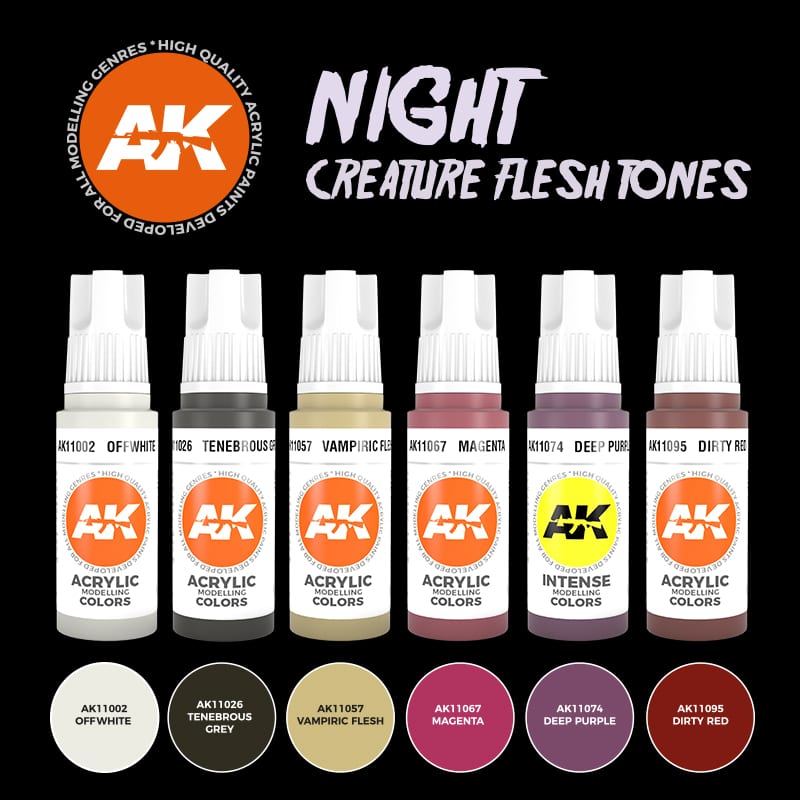 AK Interactive Acrylic Night Creatures Flesh Tones