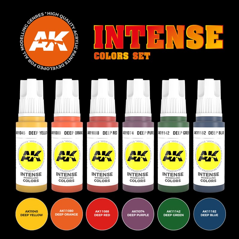 AK Interactive Acrylic Intense Colours Set