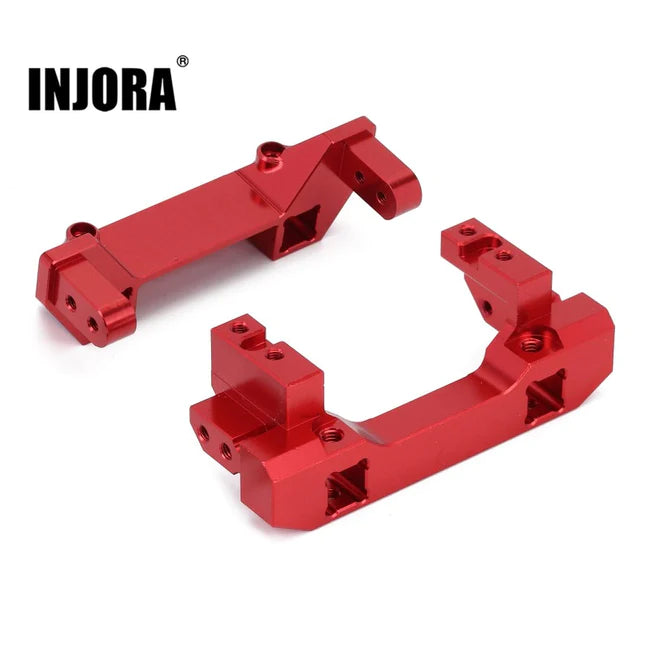 INJORA CNC Red Front & Rear Bumper Mount Servo Stand For Traxxas TRX-4 ...