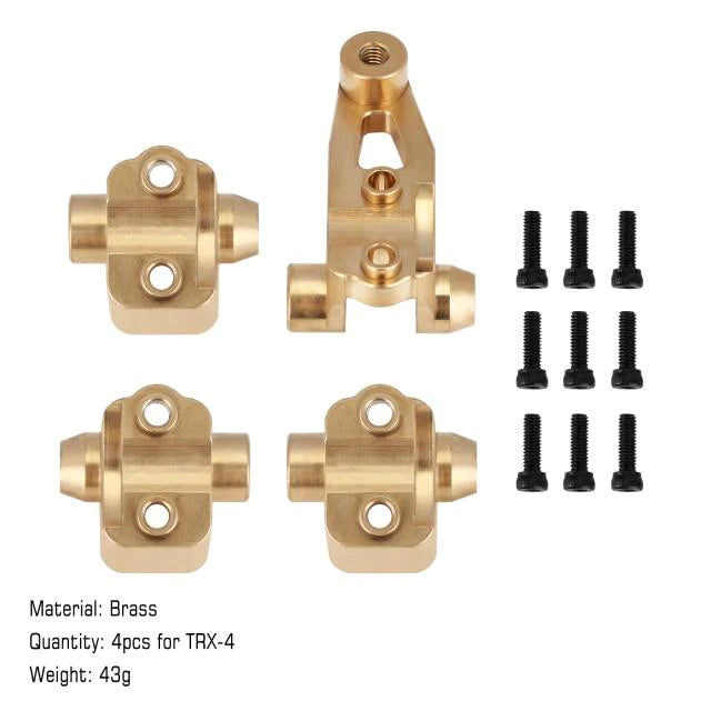 INJORA Aluminum Brass Axle Mount Set Suspension Links Stand for TRX-4 TRX-6