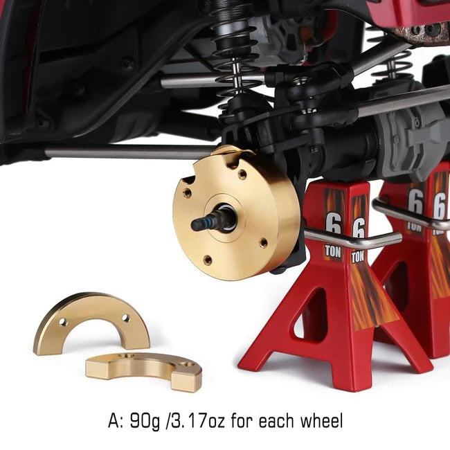 HobbyPark 4pcs Brass Steering Knuckle Weights For Traxxas TRX-4 RC Crawler