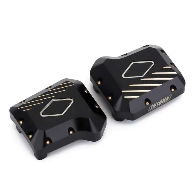 INJORA Black Coating Brass Diff Cover #8280 For TRX-4