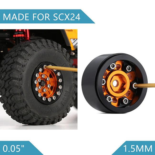 INJORA 3PCS 0.05" 1.5mm Hex & 4.0mm Nut Driver Small Screwdrivers RC Repair Tool Kit for SCX24