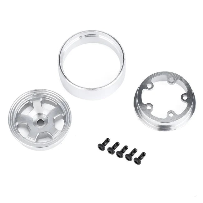 INJORA 1.0" CNC Metal Beadlock Wheel Rims for 1/24 RC Crawlers 4PC W2403 W2405