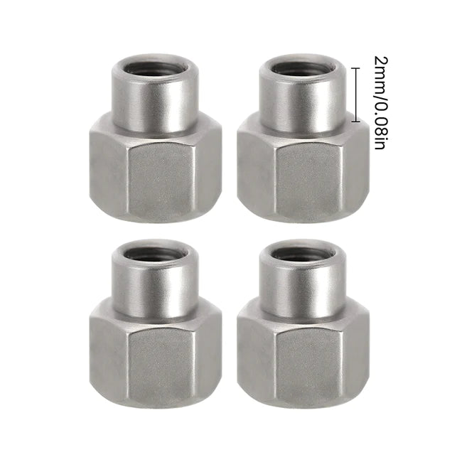 INJORA 4PCS 2/3/5mm M2 Long Nuts For 1/24 SCX24 Upgrade