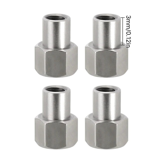 INJORA 4PCS 2/3/5mm M2 Long Nuts For 1/24 SCX24 Upgrade