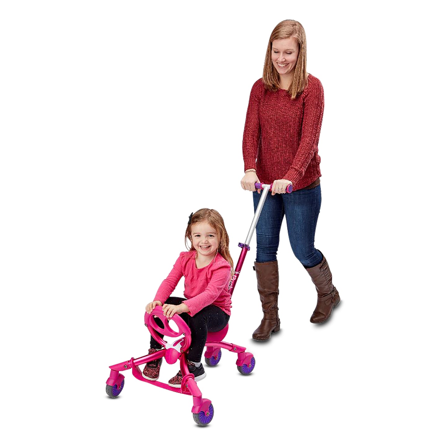 YBIKE - PEWI PUSH - RIDE ON/WALKER - PINK