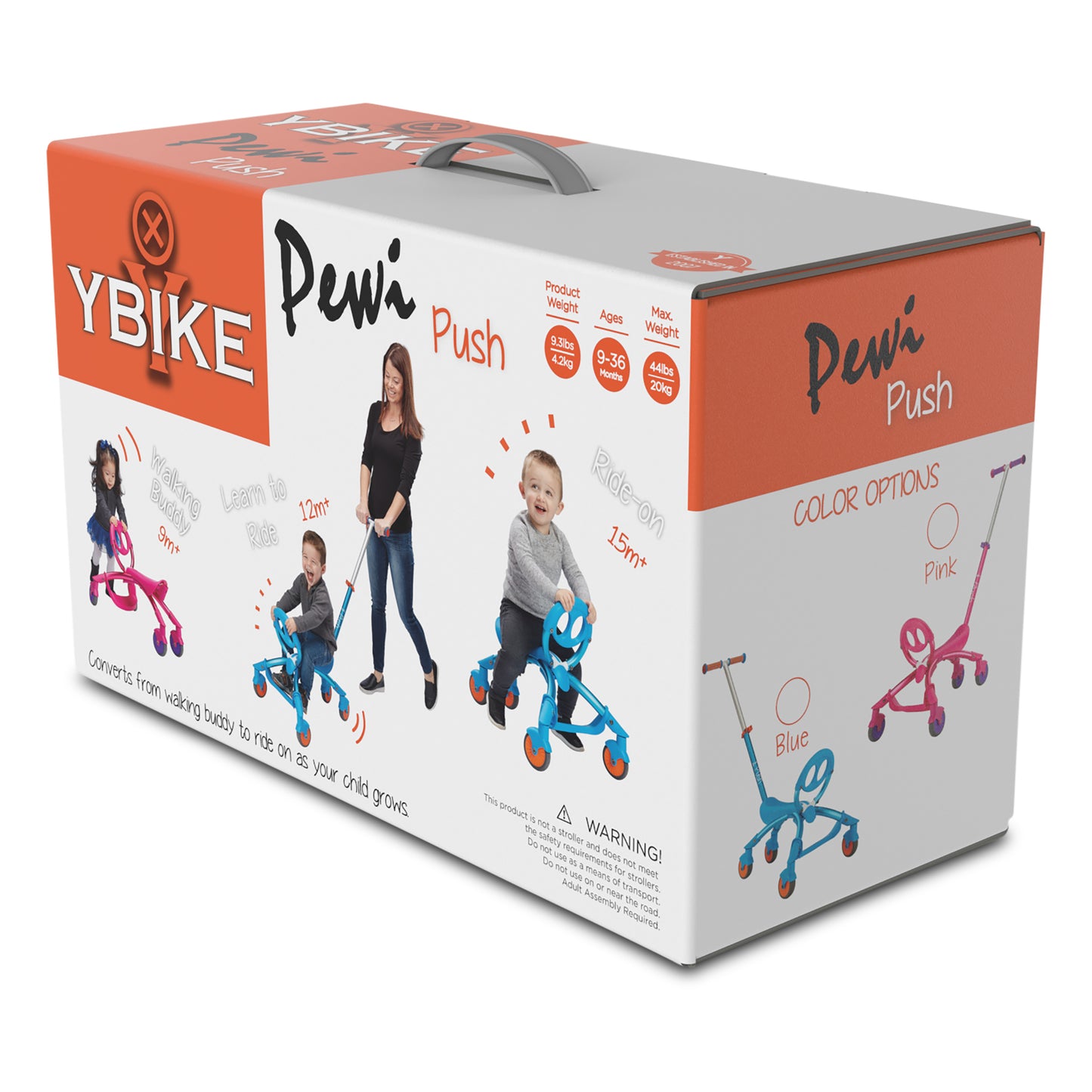 YBIKE - PEWI PUSH - RIDE ON/WALKER - BLUE