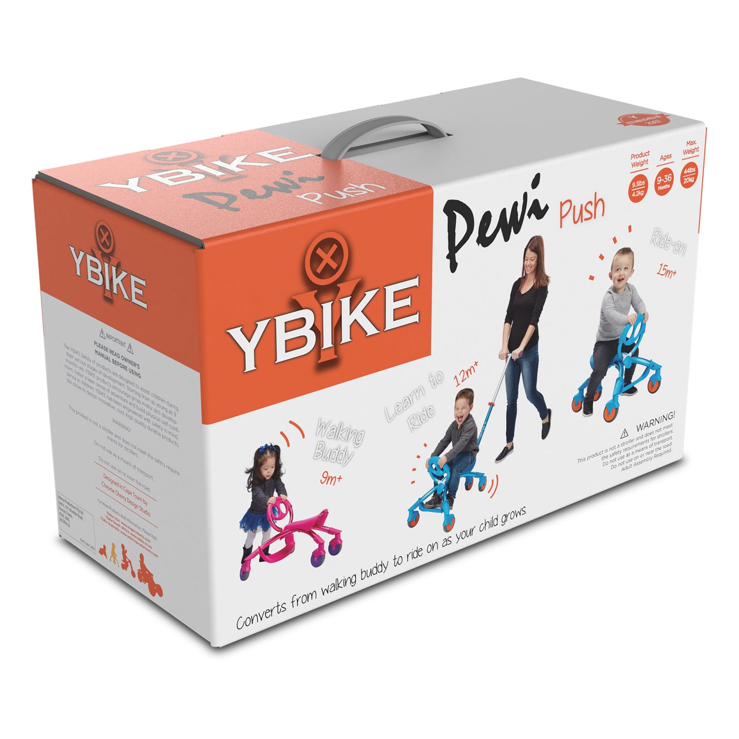 YBIKE - PEWI PUSH - RIDE ON/WALKER - BLUE