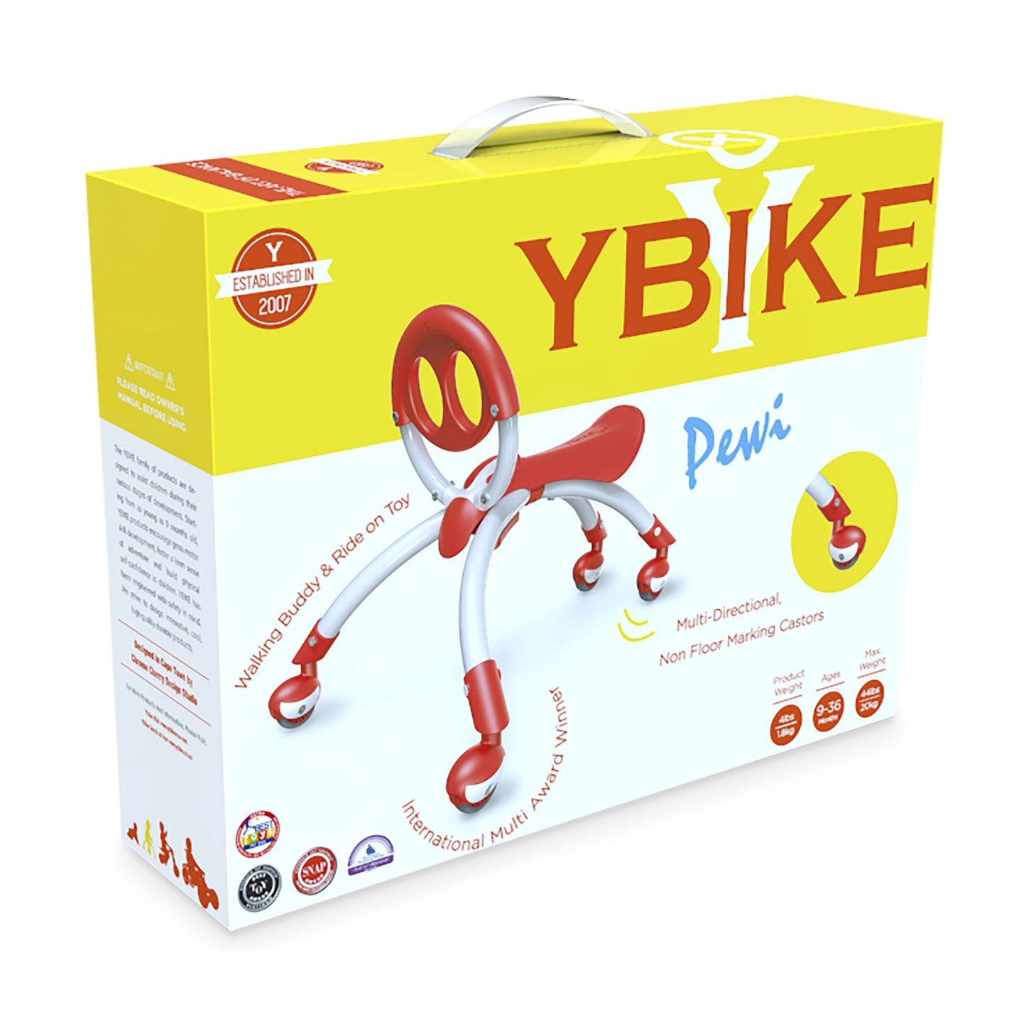 YBIKE - PEWI - RIDE ON/WALKER - RED