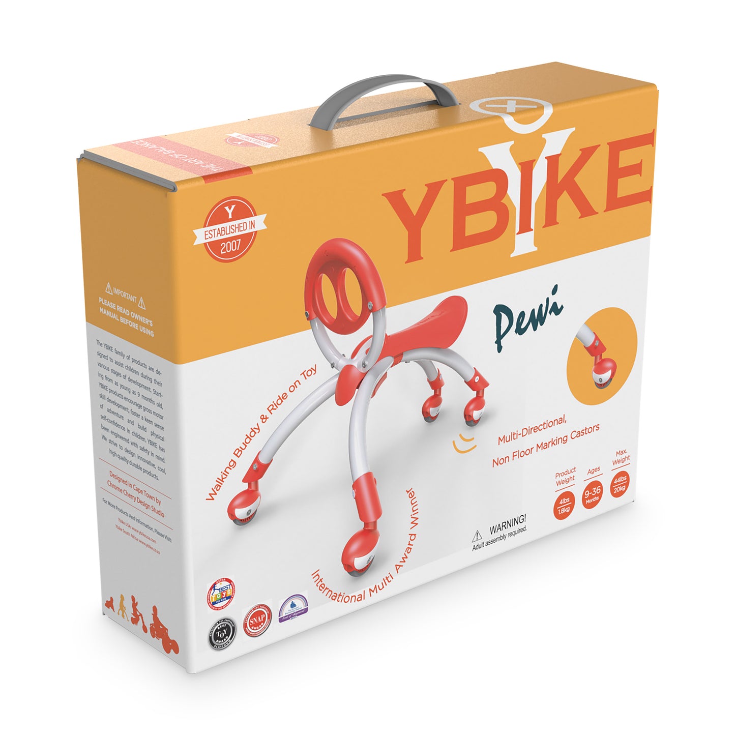 YBIKE - PEWI - RIDE ON/WALKER - PINK