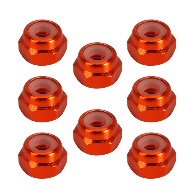 INJORA 8PCS M2 Wheel Lock Nuts Flange Nuts for SCX24