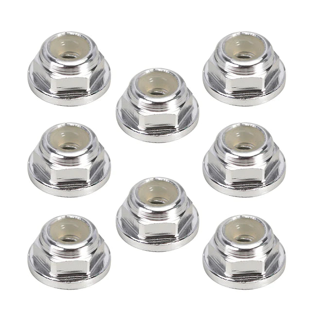 INJORA 8PCS M2 Wheel Lock Nuts Flange Nuts for SCX24