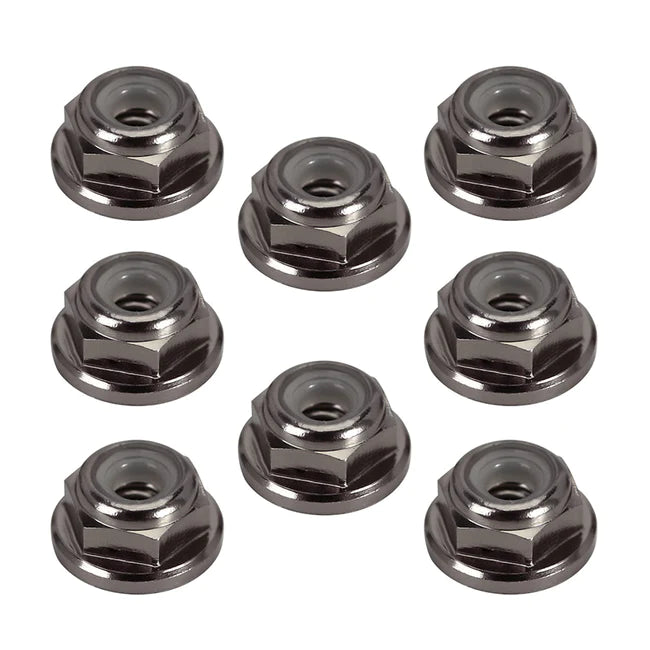 INJORA 8PCS M2 Wheel Lock Nuts Flange Nuts for SCX24