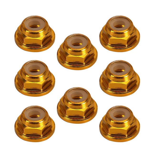 INJORA 8PCS M2 Wheel Lock Nuts Flange Nuts for SCX24