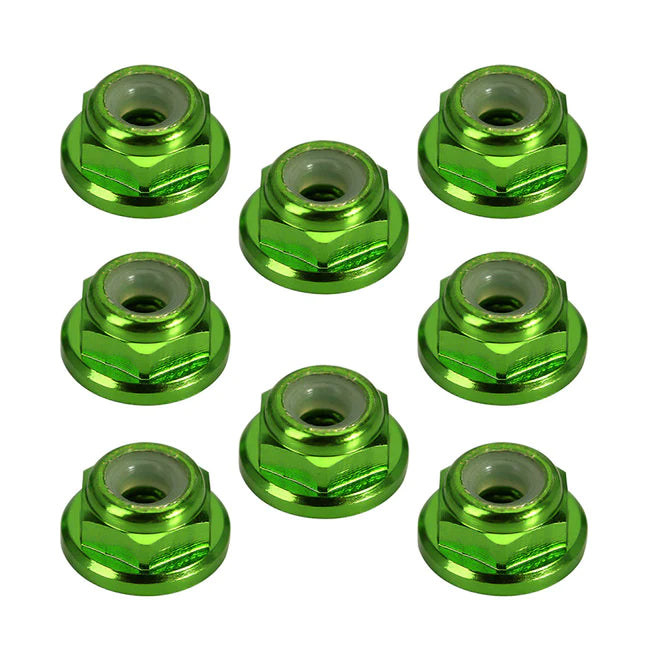 INJORA 8PCS M2 Wheel Lock Nuts Flange Nuts for SCX24