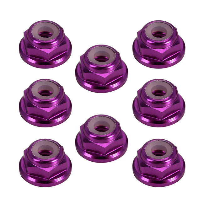 INJORA 8PCS M2 Wheel Lock Nuts Flange Nuts for SCX24