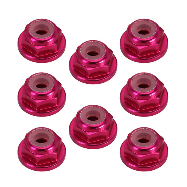 INJORA 8PCS M2 Wheel Lock Nuts Flange Nuts for SCX24