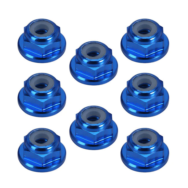 INJORA 8PCS M2 Wheel Lock Nuts Flange Nuts for SCX24