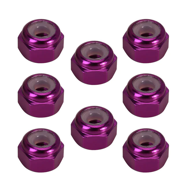 INJORA 8PCS M2 Wheel Lock Nuts Flange Nuts for SCX24