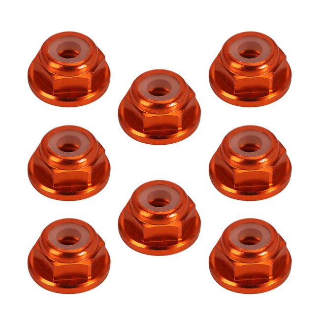 INJORA 8PCS M2 Wheel Lock Nuts Flange Nuts for SCX24