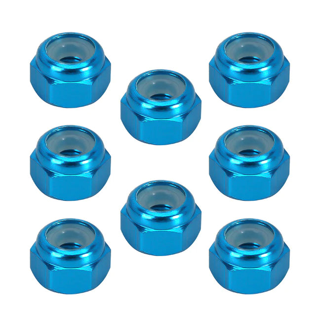 INJORA 8PCS M2 Wheel Lock Nuts Flange Nuts for SCX24