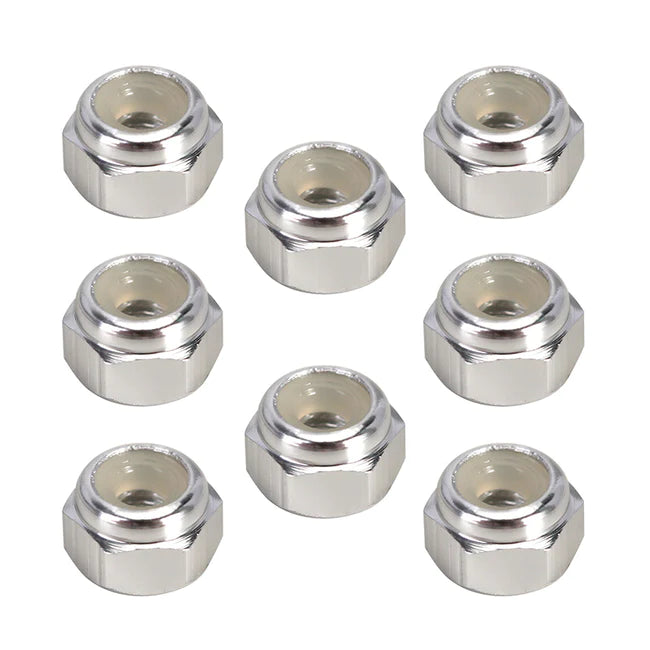 INJORA 8PCS M2 Wheel Lock Nuts Flange Nuts for SCX24