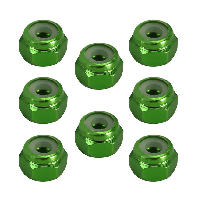 INJORA 8PCS M2 Wheel Lock Nuts Flange Nuts for SCX24