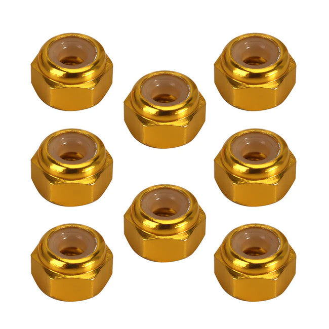 INJORA 8PCS M2 Wheel Lock Nuts Flange Nuts for SCX24