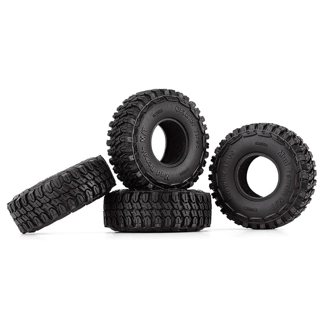 INJORA 1.0" 54*18mm Extreme Mud Terrain Tires for 1/24 RC Crawlers (4) (T1002)